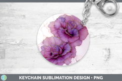 GorgeousFlowers 01 Alcohol Ink Keychain design.
