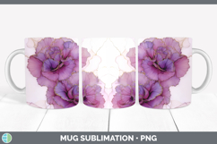 GorgeousFlowers 01 Alcohol Ink Mug Wrap design.