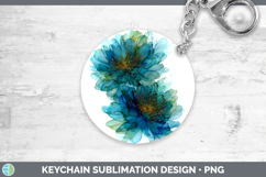 GorgeousFlowers 01 Alcohol Ink Keychain design.