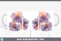 GorgeousFlowers 01 Alcohol Ink Mug Wrap design.