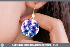 GorgeousFlowers 01 Alcohol Ink Round Earrings design.