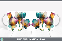 GorgeousFlowers 01 Alcohol Ink Mug Wrap design.