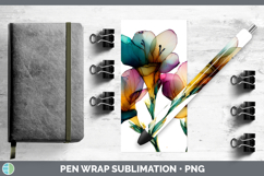 GorgeousFlowers 01 Alcohol Ink Pen Wrap design.