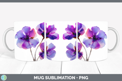 GorgeousFlowers 01 Alcohol Ink Mug Wrap design.