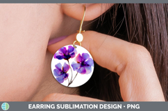 GorgeousFlowers 01 Alcohol Ink Round Earrings design.