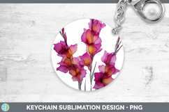 GorgeousFlowers 01 Alcohol Ink Keychain design.