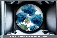 GorgeousFlowers 01 Alcohol Ink Car Coaster design.