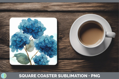 GorgeousFlowers 01 Alcohol Ink Square Coaster design.