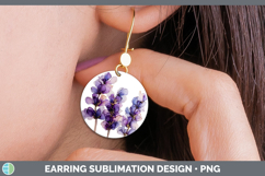 GorgeousFlowers 01 Alcohol Ink Round Earrings design.