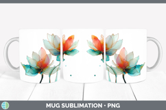 GorgeousFlowers 01 Alcohol Ink Mug Wrap design.