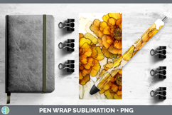 GorgeousFlowers 01 Alcohol Ink Pen Wrap design.