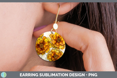 GorgeousFlowers 01 Alcohol Ink Round Earrings design.