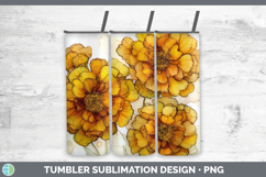 GorgeousFlowers 01 Alcohol Ink Tumbler design.