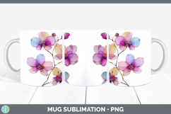 GorgeousFlowers 01 Alcohol Ink Mug Wrap design.