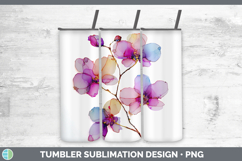 GorgeousFlowers 01 Alcohol Ink Tumbler design.