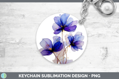 GorgeousFlowers 01 Alcohol Ink Keychain design.