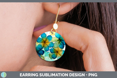 GorgeousFlowers 01 Alcohol Ink Round Earrings design.