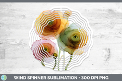 GorgeousFlowers 01 Alcohol Ink Wind Spinner design.