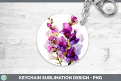 GorgeousFlowers 01 Alcohol Ink Keychain design.