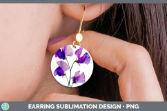 GorgeousFlowers 01 Alcohol Ink Round Earrings design.