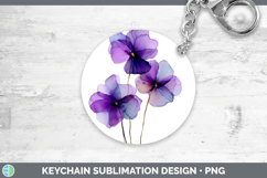 GorgeousFlowers 01 Alcohol Ink Keychain design.