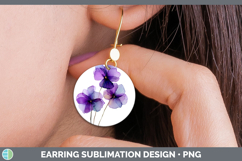GorgeousFlowers 01 Alcohol Ink Round Earrings design.