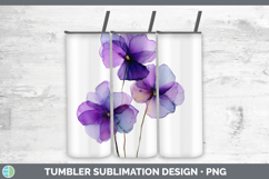 GorgeousFlowers 01 Alcohol Ink Tumbler design.