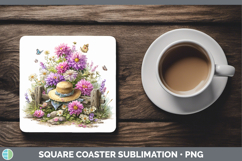 GorgeousFlowers 01 Bandana Summer Square Coaster design.