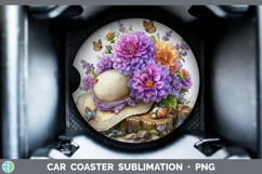 GorgeousFlowers 01 Bandana Summer Car Coaster design.