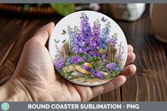 GorgeousFlowers 01 Bandana Summer Round Coaster design.