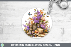 GorgeousFlowers 01 Bandana Summer Keychain design.