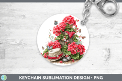 GorgeousFlowers 01 Bandana Summer Keychain design.