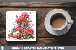 GorgeousFlowers 01 Bandana Summer Square Coaster design.