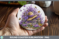 GorgeousFlowers 01 Bandana Summer Round Coaster design.