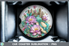 GorgeousFlowers 01 Bandana Summer Car Coaster design.
