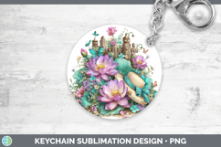 GorgeousFlowers 01 Bandana Summer Keychain design.