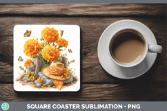 GorgeousFlowers 01 Bandana Summer Square Coaster design.