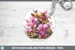 GorgeousFlowers 01 Bandana Summer Keychain design.