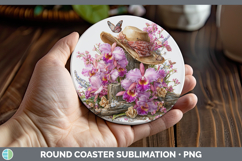 GorgeousFlowers 01 Bandana Summer Round Coaster design.