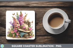 GorgeousFlowers 01 Bandana Summer Square Coaster design.