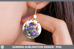 GorgeousFlowers 01 Bandana Summer Round Earrings design.