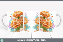 GorgeousFlowers 01 Beach Mug Wrap design.