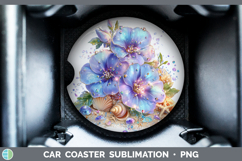 GorgeousFlowers 01 Beach Car Coaster design.