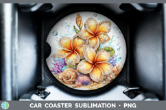 GorgeousFlowers 01 Beach Car Coaster design.