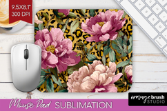 Floral Mouse Pad Sublimation - Sping Flowers Mousepad PNG Product Image 1