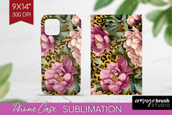 Floral Phone Case PNG - Sping Flowers Case PNG Sublimation Product Image 1
