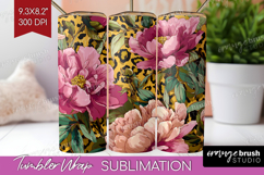 Floral Tumbler Wrap - Sping Flowers Tumbler PNG Sublimation Product Image 1