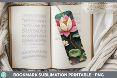 GorgeousFlowers 01 Embroider Bookmark design.