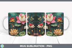 GorgeousFlowers 01 Embroider Mug Wrap design.