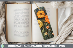 GorgeousFlowers 01 Embroider Bookmark design.